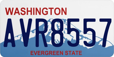 WA license plate AVR8557