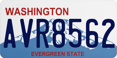 WA license plate AVR8562