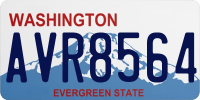 WA license plate AVR8564