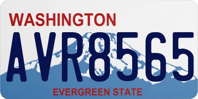 WA license plate AVR8565