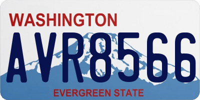 WA license plate AVR8566