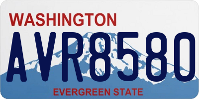 WA license plate AVR8580