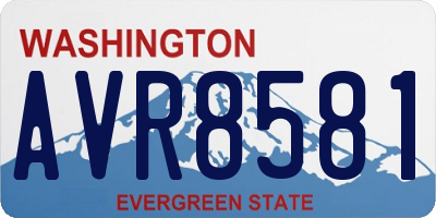WA license plate AVR8581