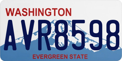 WA license plate AVR8598
