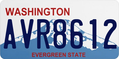 WA license plate AVR8612