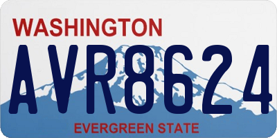 WA license plate AVR8624