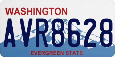 WA license plate AVR8628