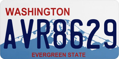 WA license plate AVR8629