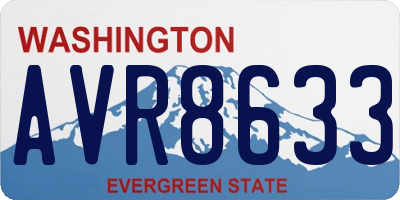 WA license plate AVR8633