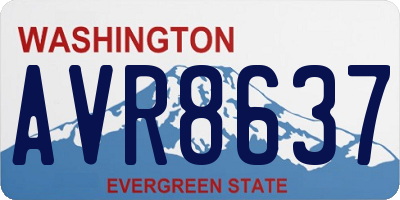 WA license plate AVR8637