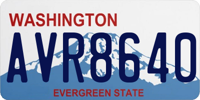 WA license plate AVR8640