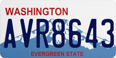 WA license plate AVR8643