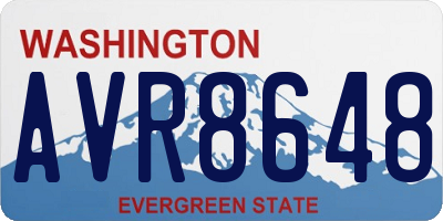 WA license plate AVR8648