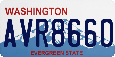 WA license plate AVR8660