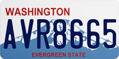 WA license plate AVR8665