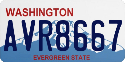 WA license plate AVR8667