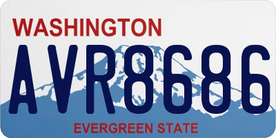 WA license plate AVR8686