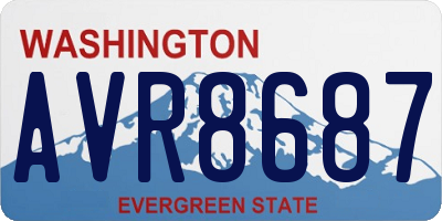 WA license plate AVR8687