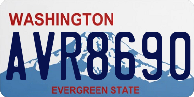WA license plate AVR8690