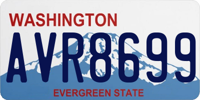WA license plate AVR8699