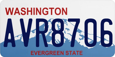 WA license plate AVR8706
