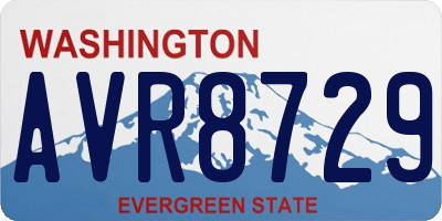 WA license plate AVR8729