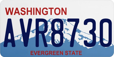 WA license plate AVR8730