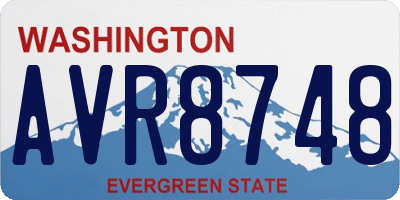 WA license plate AVR8748