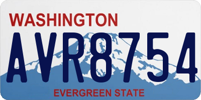 WA license plate AVR8754