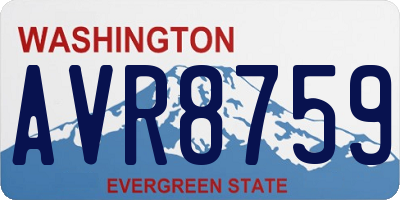 WA license plate AVR8759