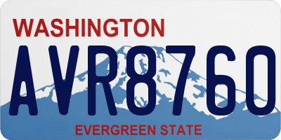 WA license plate AVR8760