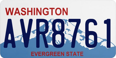 WA license plate AVR8761