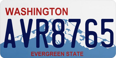 WA license plate AVR8765