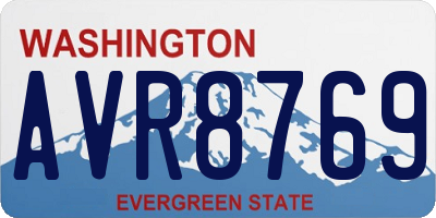 WA license plate AVR8769