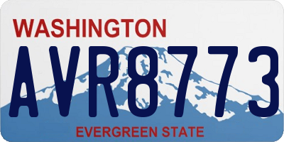 WA license plate AVR8773