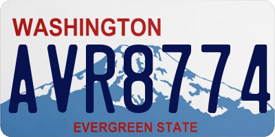 WA license plate AVR8774