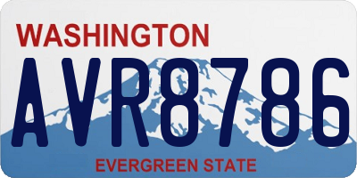 WA license plate AVR8786