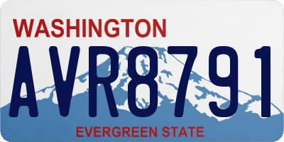WA license plate AVR8791