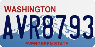 WA license plate AVR8793