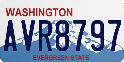 WA license plate AVR8797