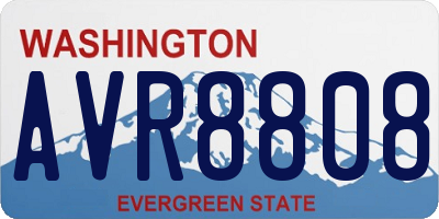 WA license plate AVR8808