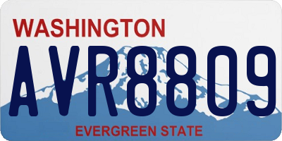 WA license plate AVR8809