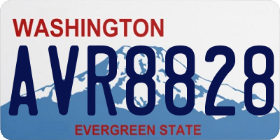 WA license plate AVR8828
