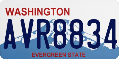 WA license plate AVR8834