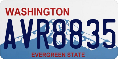 WA license plate AVR8835