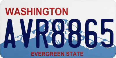 WA license plate AVR8865