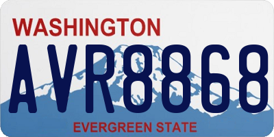 WA license plate AVR8868