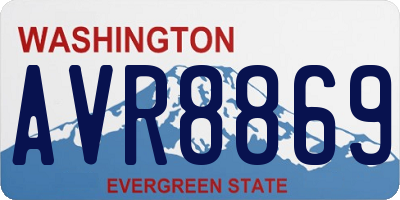 WA license plate AVR8869