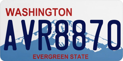 WA license plate AVR8870