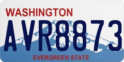 WA license plate AVR8873
